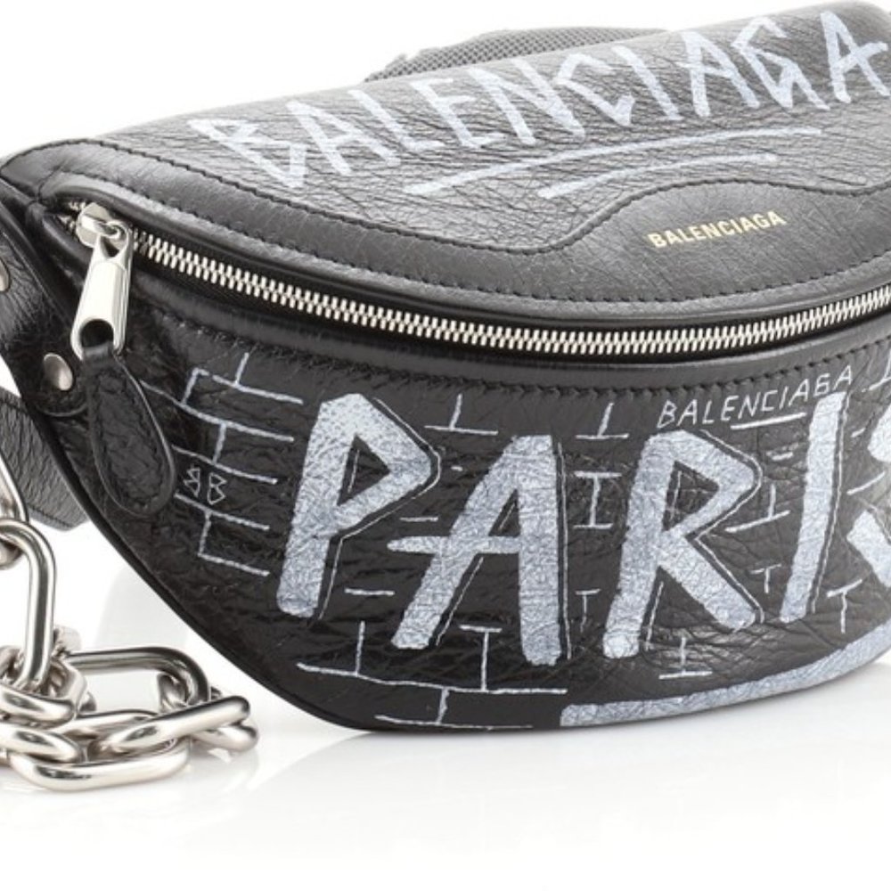 Balenciaga Graffiti Souvenir Belt Bag Leather XXS
